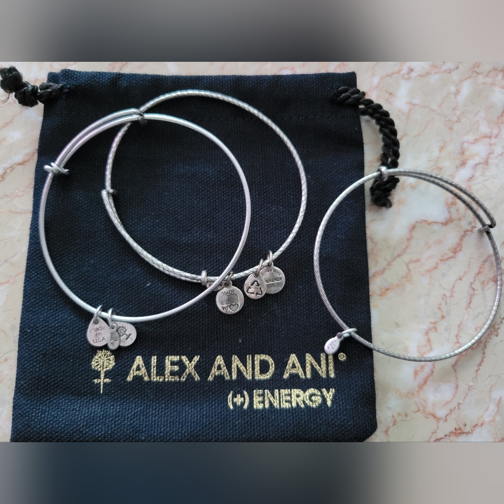 Simple Alex & Ani stackable bracelets